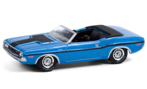Miniature Dodge Challenger 1/64 Greenlight R/T HEMI Cabriolet metallise bleue/matt-noire 1970 Dodge Challenger 1/64 Greenlight R/T HEMI Cabriolet metallise bleue/matt-noire 1970 miniature