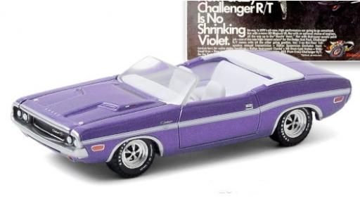 Miniature Dodge Challenger 1/64 Greenlight R/T HEMI Cabriolet metallise lila/blanche 1970 Dodge Challenger 1/64 Greenlight R/T HEMI Cabriolet metallise lila/blanche 1970 miniature