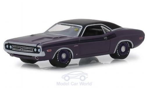 Miniature Dodge Challenger 1/64 Greenlight R/T Hemi metallise violetteee/noire 1971 Dodge Challenger 1/64 Greenlight R/T Hemi metallise violetteee/noire 1971 miniature