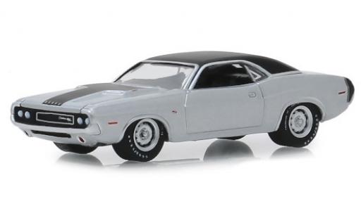 Miniature Dodge Challenger 1/64 Greenlight R/T HEMI grise/matt-noire 1970 Dodge Challenger 1/64 Greenlight R/T HEMI grise/matt-noire 1970 miniature