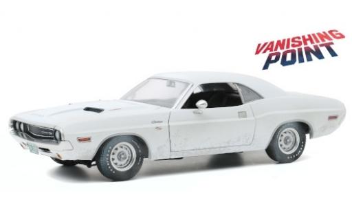Miniature Dodge Challenger 1/18 Greenlight R/T blanche Vanishing Point 1970 avec Witterungsspuren Dodge Challenger 1/18 Greenlight R/T blanche Vanishing Point 1970 avec Witterungsspuren miniature