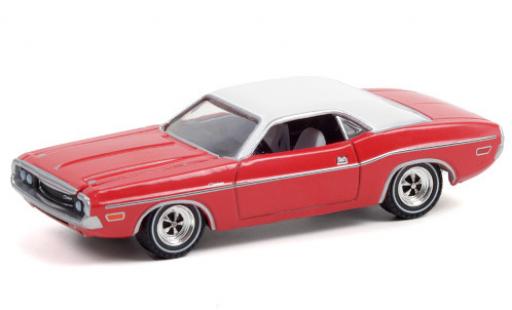 Miniature Dodge Challenger 1/64 Greenlight rouge/blanche 1970 Dodge Challenger 1/64 Greenlight rouge/blanche 1970 miniature