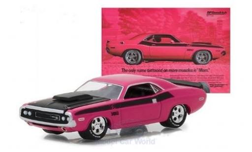 Miniature Dodge Challenger 1970 1/64 Greenlight T/A rose/noire 1970 Dodge Challenger 1970 1/64 Greenlight T/A rose/noire 1970 miniature