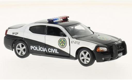 Miniature Dodge Charger 1/43 Greenlight noire/blanche Fast Five 2011 Rio Police Policia Civil Dodge Charger 1/43 Greenlight noire/blanche Fast Five 2011 Rio Police Policia Civil miniature