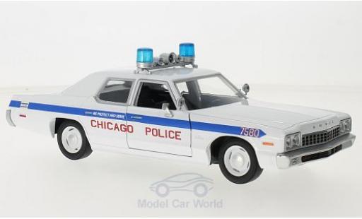 Miniature Dodge Monaco 1/24 Greenlight blanche/bleue Blues Brougehers Chicago Police 1975 Dodge Monaco 1/24 Greenlight blanche/bleue Blues Brougehers Chicago Police 1975 miniature