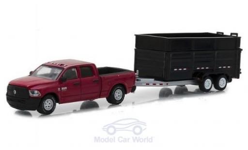 Miniature Dodge RAM 1/64 Greenlight Ram 2500 metallise rouge 2017 mit Kippanhänger Dodge RAM 1/64 Greenlight Ram 2500 metallise rouge 2017 mit Kippanhänger miniature