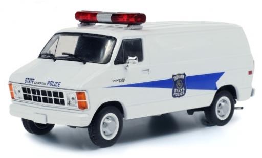 Miniature Dodge RAM 1/43 Greenlight B250 Van Indiana State Police 1980 Dodge RAM 1/43 Greenlight B250 Van Indiana State Police 1980 miniature