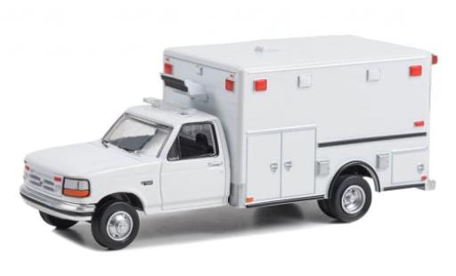 Miniature Ford F-350 1/64 Greenlight Ambulance blanche 1992 1:64 Ford F-350 1/64 Greenlight Ambulance blanche 1992 1:64 miniature