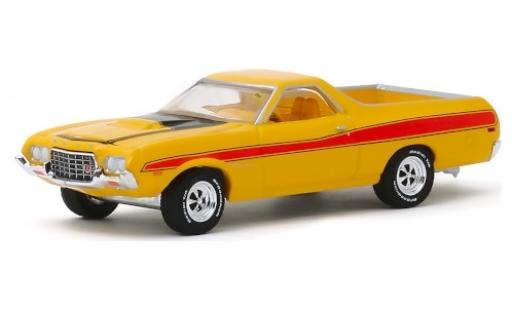 Miniature Ford Ranchero 1/64 Greenlight GT jaune/rouge 1972 Ford Ranchero 1/64 Greenlight GT jaune/rouge 1972 miniature