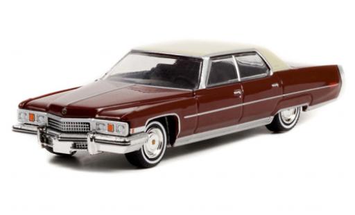 Miniature Cadillac Sedan 1/64 Greenlight DeVille rouge/blanche Rocky 1973 Cadillac Sedan 1/64 Greenlight DeVille rouge/blanche Rocky 1973 miniature