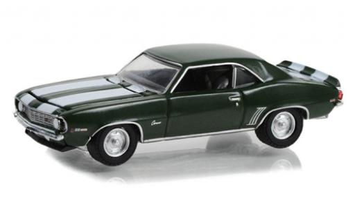 Miniature Chevrolet Camaro 1/64 Greenlight Z/28 vert foncé/blanche 1969 Chevrolet Camaro 1/64 Greenlight Z/28 vert foncé/blanche 1969 miniature
