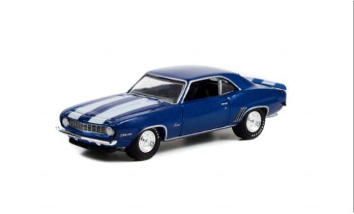 Miniature Chevrolet Camaro 1/64 Greenlight Z28 metallise bleue/blanche 1969 Chevrolet Camaro 1/64 Greenlight Z28 metallise bleue/blanche 1969 miniature