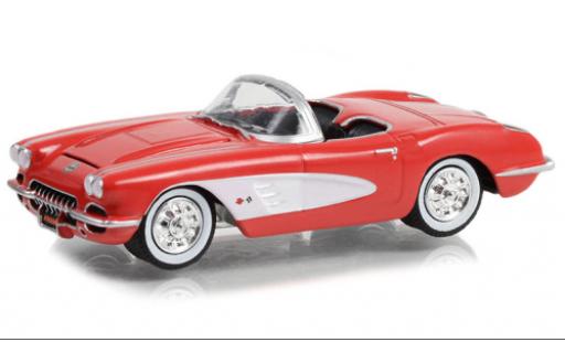 Miniature Chevrolet Corvette 1/64 Greenlight (C1) Cabriolet rouge/blanche 1958 Chevrolet Corvette 1/64 Greenlight (C1) Cabriolet rouge/blanche 1958 miniature