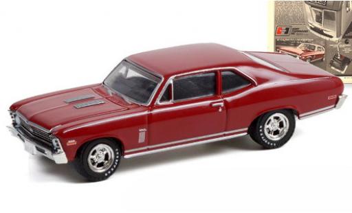 Miniature Chevrolet Nova 1/64 Greenlight rouge 1970 Chevrolet Nova 1/64 Greenlight rouge 1970 miniature