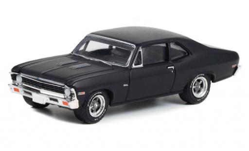 Miniature Chevrolet Nova 1/64 Greenlight matt-noire 1969 Chevrolet Nova 1/64 Greenlight matt-noire 1969 miniature