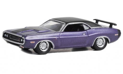 Miniature Dodge Challenger 1/64 Greenlight R/T metallise violette/noire 1970 Dodge Challenger 1/64 Greenlight R/T metallise violette/noire 1970 miniature