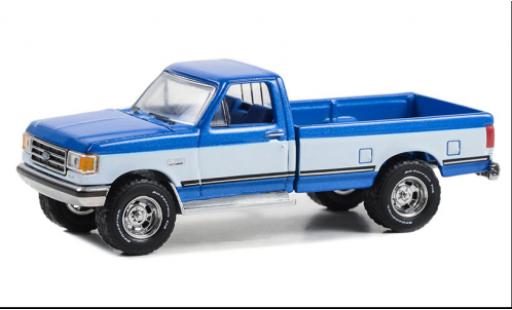 Miniature Ford F-1 1/64 Greenlight 50 XLT Lariat metallise bleu/blanche 1988 Ford F-1 1/64 Greenlight 50 XLT Lariat metallise bleu/blanche 1988 miniature