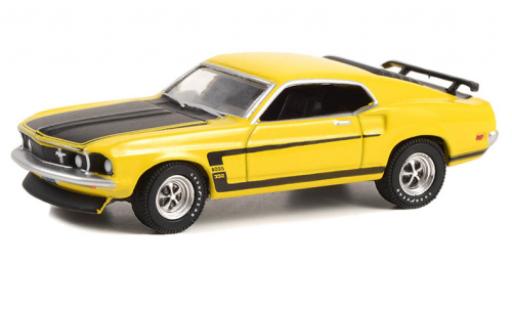 Miniature Ford Mustang 1/64 Greenlight Boss 302 jaune/noire 1969 Ford Mustang 1/64 Greenlight Boss 302 jaune/noire 1969 miniature