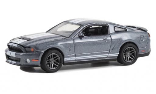 Miniature Shelby GT 500 1/64 Greenlight Ford Mustang metallise gris/blanche 2010 Shelby GT 500 1/64 Greenlight Ford Mustang metallise gris/blanche 2010 miniature