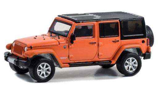 Miniature Jeep Wrangler 1/64 Greenlight Unlimited orange/noire Cold Pursuit 2010 Jeep Wrangler 1/64 Greenlight Unlimited orange/noire Cold Pursuit 2010 miniature