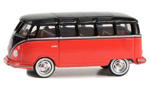 Miniature Volkswagen T1 1/64 Greenlight Samba bus rouge/noire 1956 Volkswagen T1 1/64 Greenlight Samba bus rouge/noire 1956 miniature