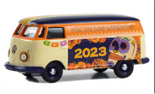 Miniature Volkswagen T2 1/64 Greenlight fourgon 2023 - Dia De Los Muertos Volkswagen T2 1/64 Greenlight fourgon 2023 - Dia De Los Muertos miniature