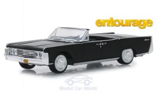 Miniature Lincoln Continental 1/64 Greenlight Cabriolet noire Entourage 1965 Lincoln Continental 1/64 Greenlight Cabriolet noire Entourage 1965 miniature