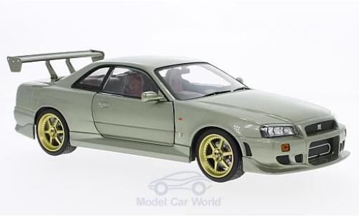 Miniature Nissan Skyline 1/18 Greenlight GT-R34 metallise verte RHD 1999 Nissan Skyline 1/18 Greenlight GT-R34 metallise verte RHD 1999 miniature