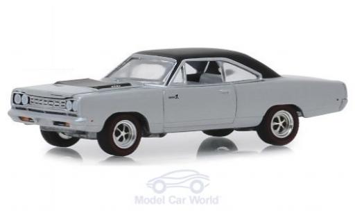 Miniature Plymouth Road Runner 1/64 Greenlight HEMI grise/matt-noire 1968 Plymouth Road Runner 1/64 Greenlight HEMI grise/matt-noire 1968 miniature