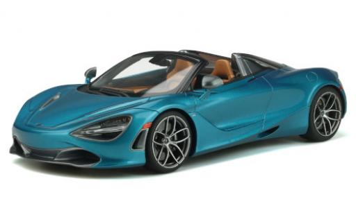 Miniature McLaren 720 1/18 GT Spirit S Spider metallise bleue 2018 McLaren 720 1/18 GT Spirit S Spider metallise bleue 2018 miniature
