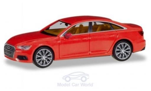 Miniature Audi A6 1/87 Herpa Limousine rouge mit zweifarbigen Felgen Audi A6 1/87 Herpa Limousine rouge mit zweifarbigen Felgen miniature