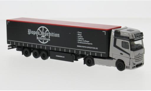 Miniature Mercedes Actros 1/87 Herpa L Gigaspace Popov Spedition 1:87 Mercedes Actros 1/87 Herpa L Gigaspace Popov Spedition 1:87 miniature