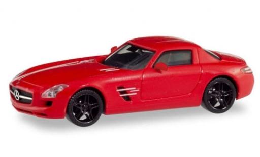 Miniature Mercedes SLS 1/87 Herpa AMG (C197) metallise rouge avec noire jantes Mercedes SLS 1/87 Herpa AMG (C197) metallise rouge avec noire jantes miniature