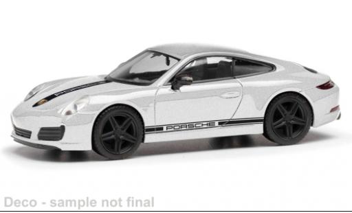 Miniature Porsche 991 4S 1/87 Herpa 911  Carrera grise 1:87 Porsche 991 4S 1/87 Herpa 911  Carrera grise 1:87 miniature