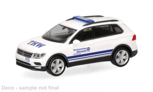Miniature Volkswagen Tiguan 1/87 Herpa blanche THW Gera Thüringen 1:87 Volkswagen Tiguan 1/87 Herpa blanche THW Gera Thüringen 1:87 miniature