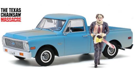 Miniature Chevrolet C-10 1/18 Highway 61 bleue The Texas Chainsaw Massacre 1971 mit Leatherface Figur Chevrolet C-10 1/18 Highway 61 bleue The Texas Chainsaw Massacre 1971 mit Leatherface Figur miniature