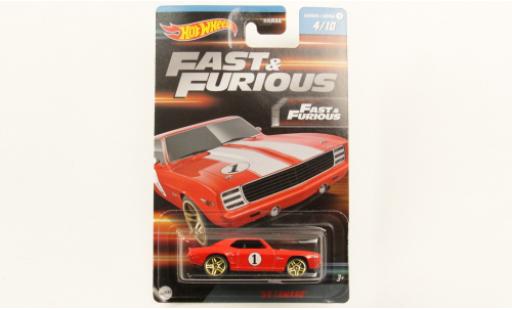 Miniature Chevrolet Camaro 1/64 Hot Wheels rouge/blanche rapide & Furious 1969 Chevrolet Camaro 1/64 Hot Wheels rouge/blanche rapide & Furious 1969 miniature