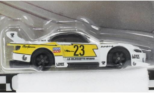Miniature Nissan Silvia 1/64 Hot Wheels Premium (S15) LB-Super Silhouette blanche/jaune Nissan Silvia 1/64 Hot Wheels Premium (S15) LB-Super Silhouette blanche/jaune miniature