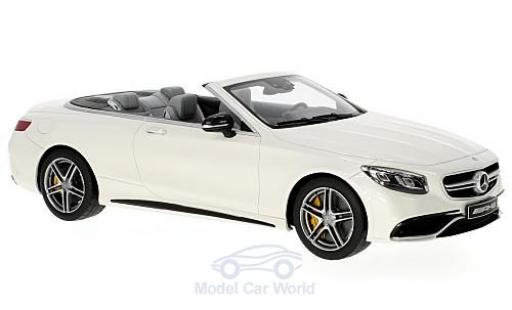 Miniature Mercedes Classe S 1/18 GT Spirit AMG S 63 Cabriolet blanche Mercedes Classe S 1/18 GT Spirit AMG S 63 Cabriolet blanche miniature