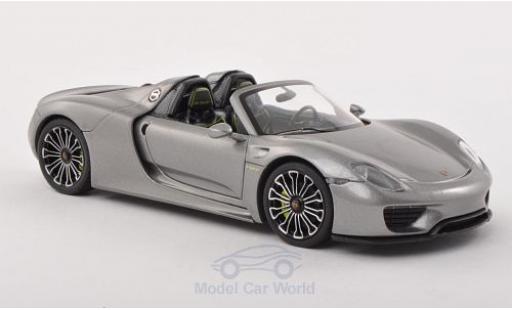 Miniature Porsche 918 2013 1/43 Minichamps Spyder metallise grise 2013 IAA Frankfurt Porsche 918 2013 1/43 Minichamps Spyder metallise grise 2013 IAA Frankfurt miniature
