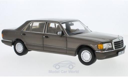 Miniature Mercedes 560 SEL 1/18 Norev SEL (V126) metallise marron 1985 Mercedes 560 SEL 1/18 Norev SEL (V126) metallise marron 1985 miniature