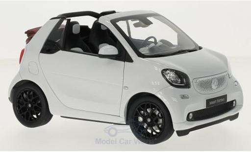 Miniature Smart ForTwo 1/18 Norev fortwo Cabrio (A453) blanche Softtop liegt bei Smart ForTwo 1/18 Norev fortwo Cabrio (A453) blanche Softtop liegt bei miniature
