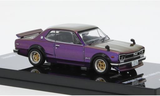 Miniature Nissan Skyline 1/64 INNO64 2000 GT-R (KPGC110) metallise violette RHD Nissan Skyline 1/64 INNO64 2000 GT-R (KPGC110) metallise violette RHD miniature