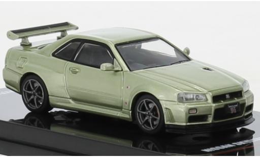 Miniature Nissan Skyline 1/64 INNO64 GT-R (R34) V-Spec II metallise verte RHD Nissan Skyline 1/64 INNO64 GT-R (R34) V-Spec II metallise verte RHD miniature