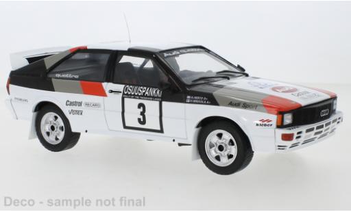 Miniature Audi Quattro 1/18 IXO No.3 1000 Lakes Rally 1982 Audi Quattro 1/18 IXO No.3 1000 Lakes Rally 1982 miniature