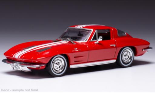 Miniature Chevrolet Corvette 1/43 IXO Stingray rouge/blanche 1963 Chevrolet Corvette 1/43 IXO Stingray rouge/blanche 1963 miniature