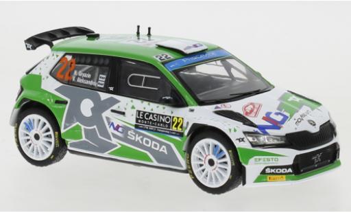 Miniature Skoda Fabia 1/43 IXO Rally2 EVO No.22 WRC Rally Monte Carlo 2022 Skoda Fabia 1/43 IXO Rally2 EVO No.22 WRC Rally Monte Carlo 2022 miniature