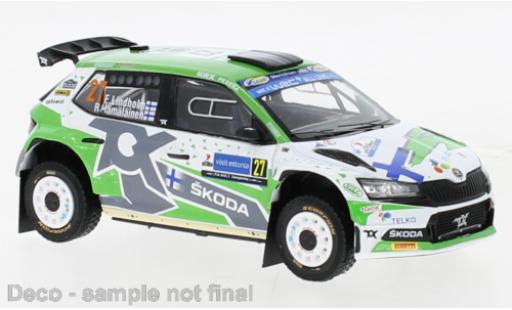 Miniature Skoda Fabia 1/43 IXO Rally2 EVO No.27 Rallye WM Rallye Estland 2022 Skoda Fabia 1/43 IXO Rally2 EVO No.27 Rallye WM Rallye Estland 2022 miniature