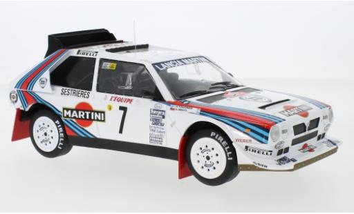 Miniature Lancia Delta 1/18 IXO S4 No.7 Martini Racing Martini Rally Monte Carlo 1986 H.Toivonen/S.Cresto Lancia Delta 1/18 IXO S4 No.7 Martini Racing Martini Rally Monte Carlo 1986 H.Toivonen/S.Cresto miniature