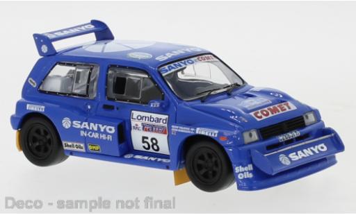 Miniature MG Metro 1/43 IXO 6R4 RHD No.58 Sanyo RAC Rally 1986 G.Fielding/J.Robinson MG Metro 1/43 IXO 6R4 RHD No.58 Sanyo RAC Rally 1986 G.Fielding/J.Robinson miniature